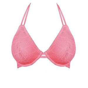 Freya Sundance Halter Bikini Top Pink NWT Sz 30G